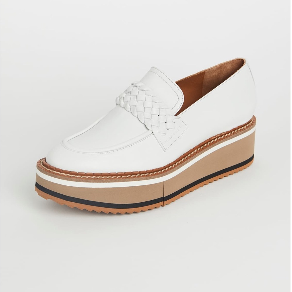 Clergerie Paris Baldie Leather Platform Loafer - White